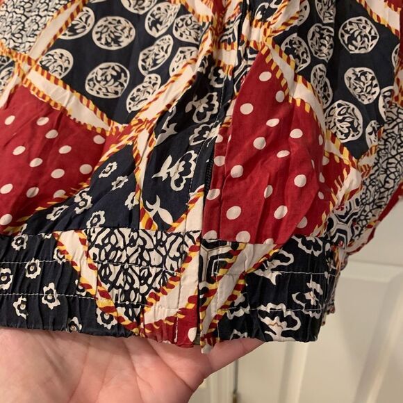 Vintage EJE Silk Patchwork Zip Up Jacket sz M NWT - Picture 3 of 6